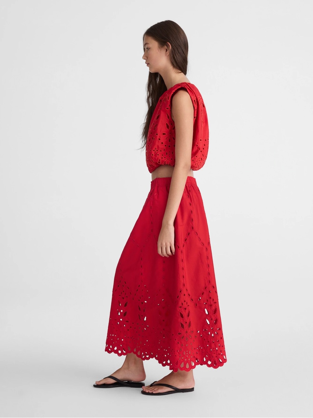 Madewell Embroidered Midi Skirt - Picture 3 of 9
